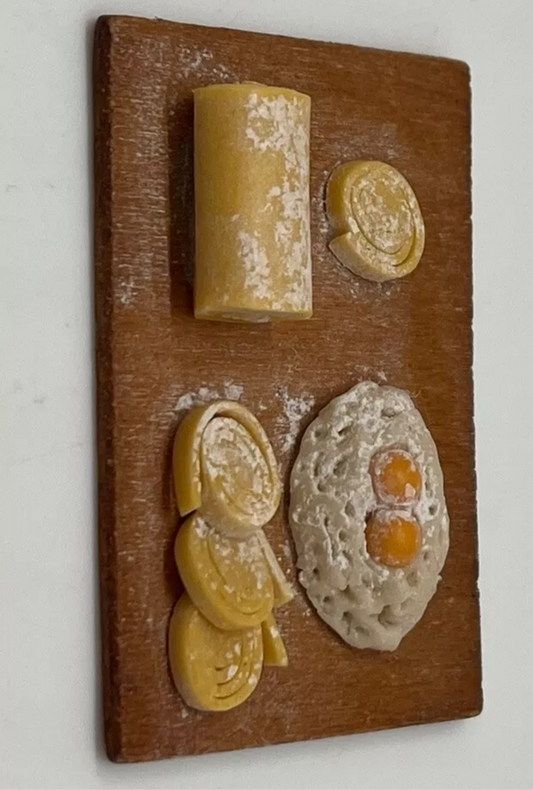 Dolls house pasta on board