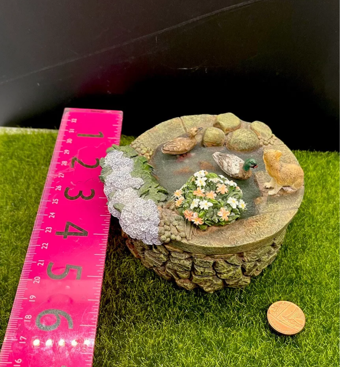 Dolls house raised pond resin reduced