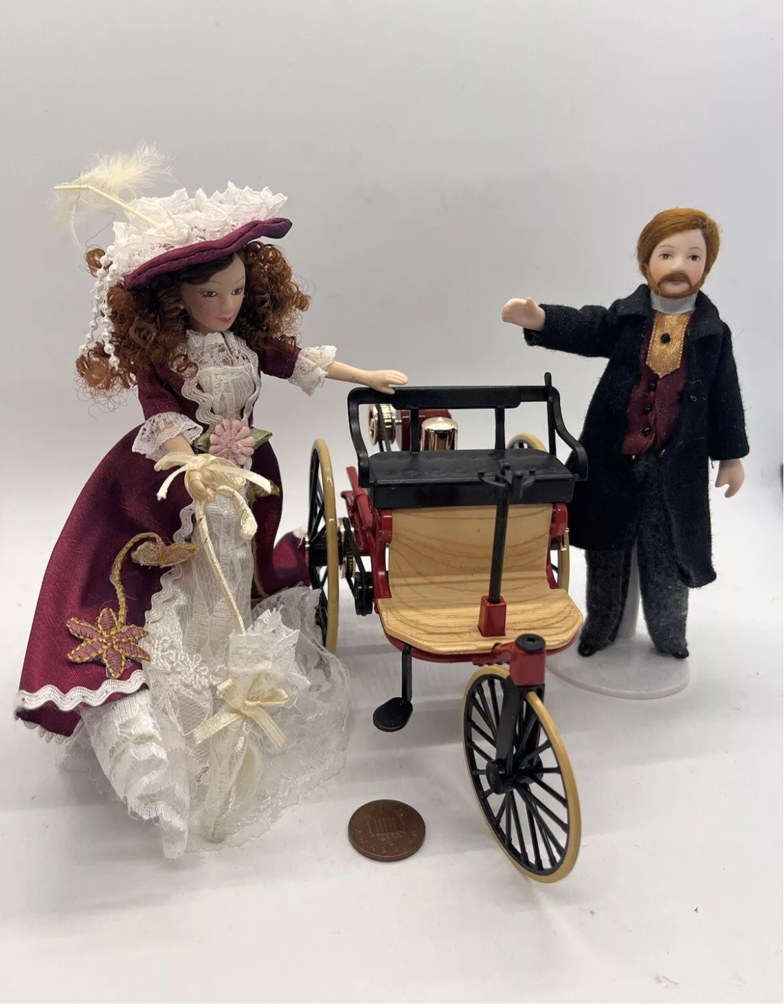 Dolls house new Victorian car in box
