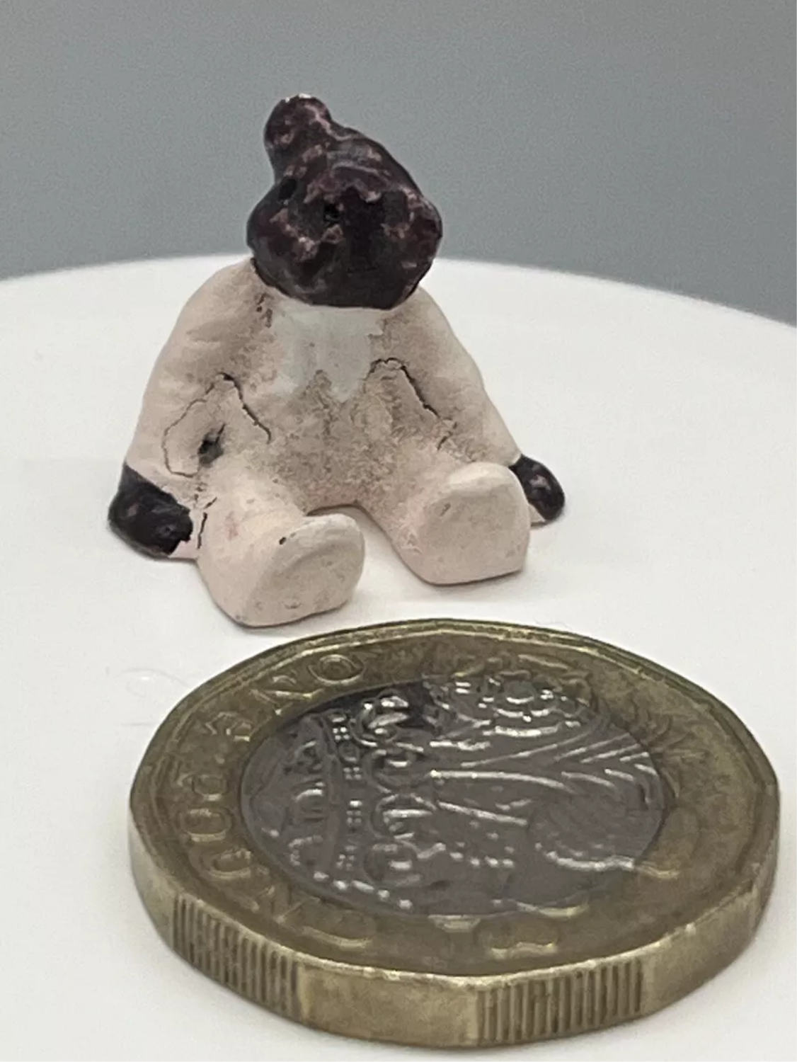 Dolls house ornamental resin bear