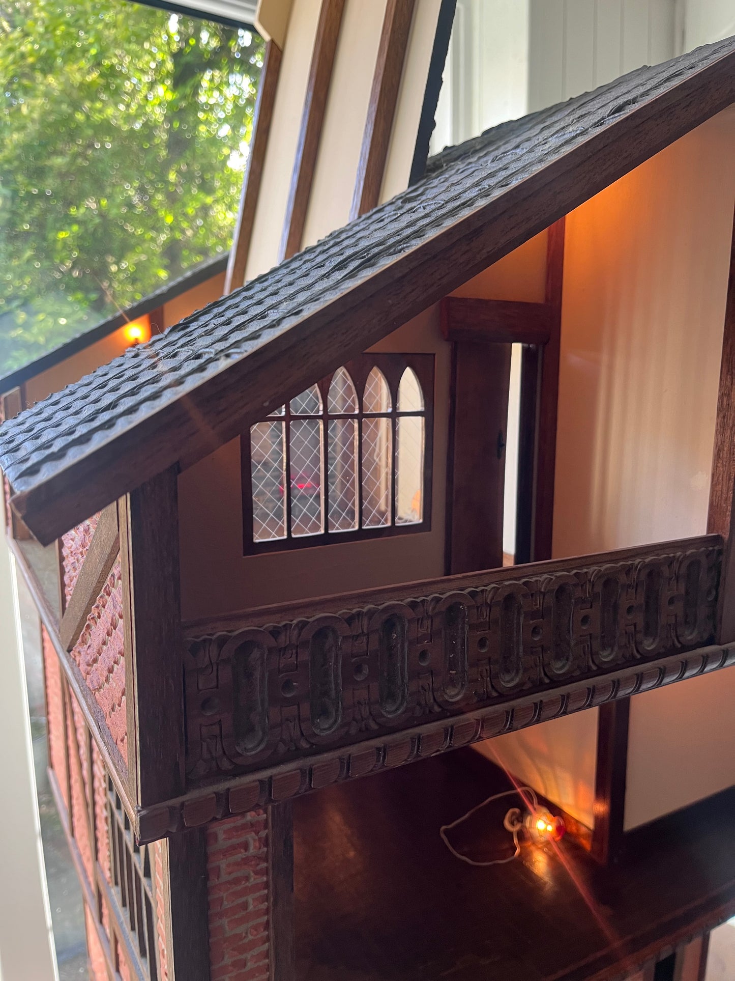 Large hand crafted dolls house with full electrics 1/12th scale