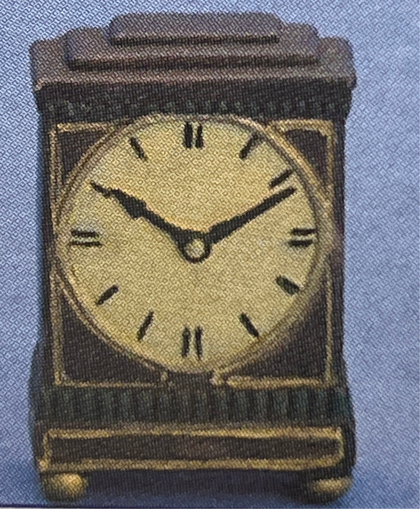 Dolls house Georgian resin mantel clock