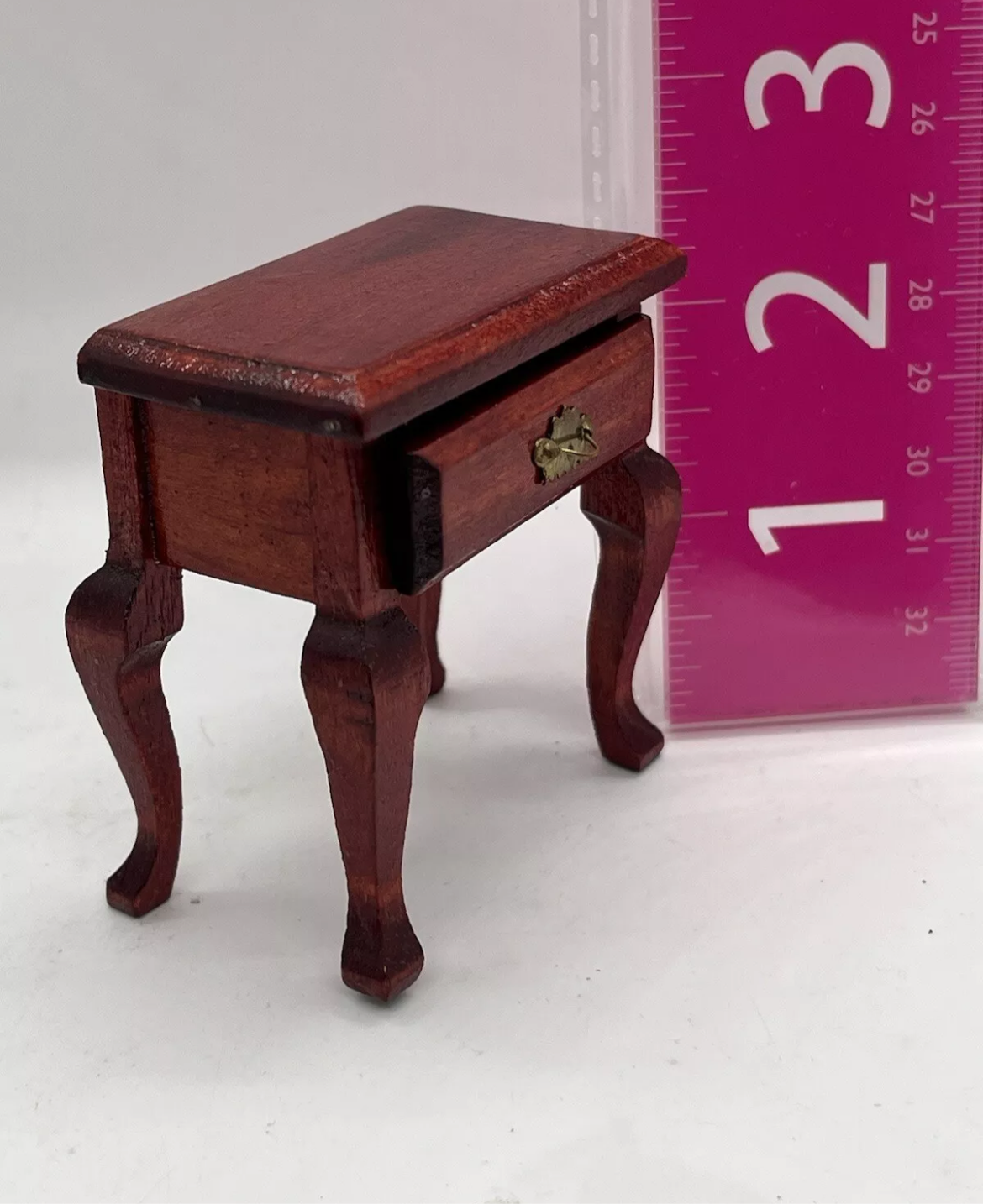 Dolls house furniture small table with drawer. Living room, bedroom…