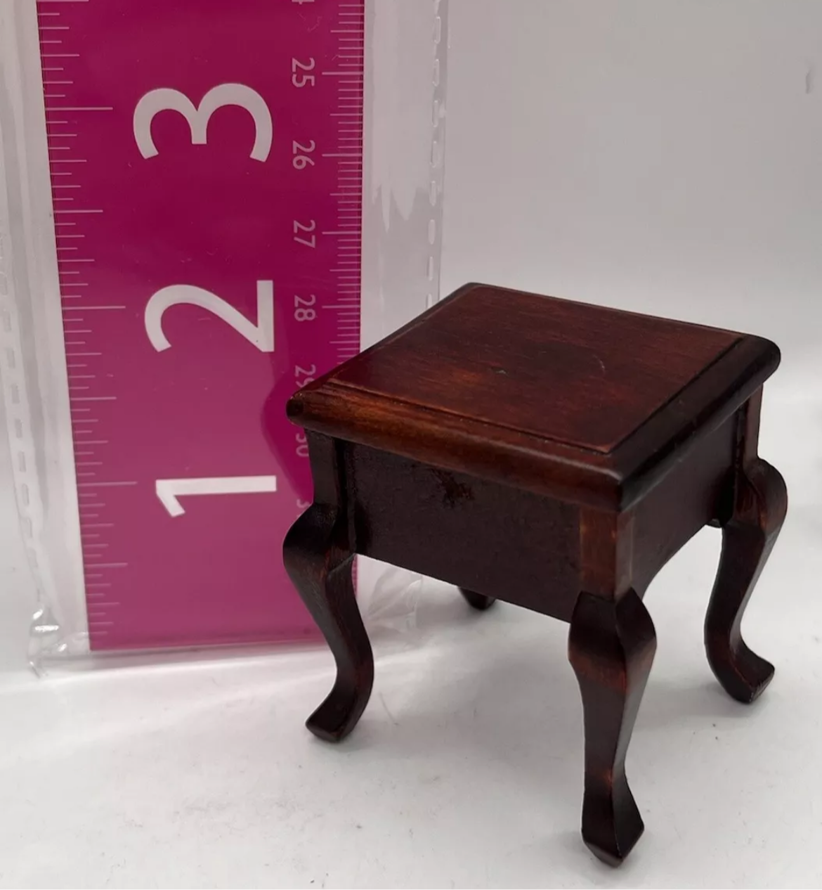 Dolls house furniture small table with drawer. Living room bedroom.
