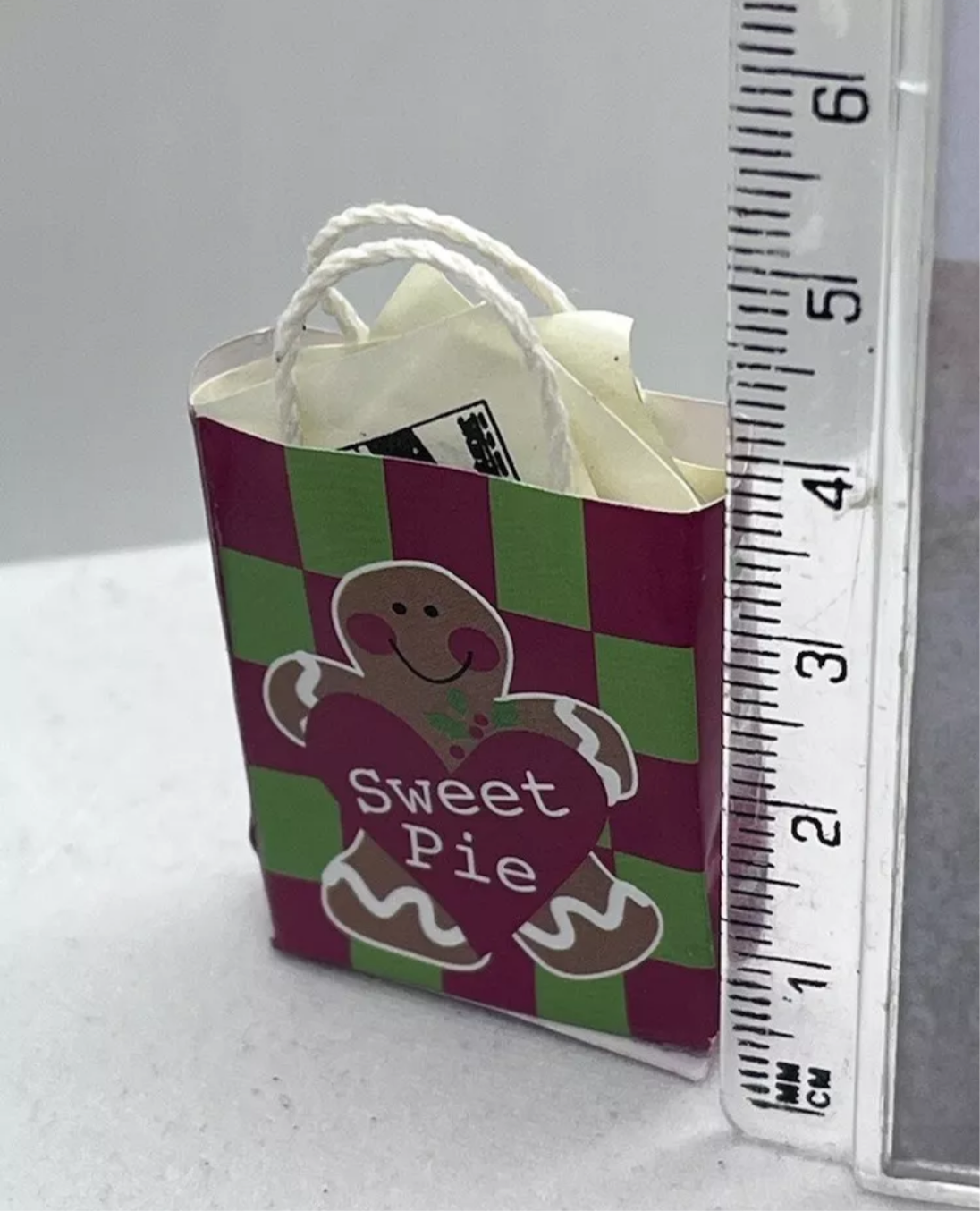 Dolls house Christmas gingerbread bag