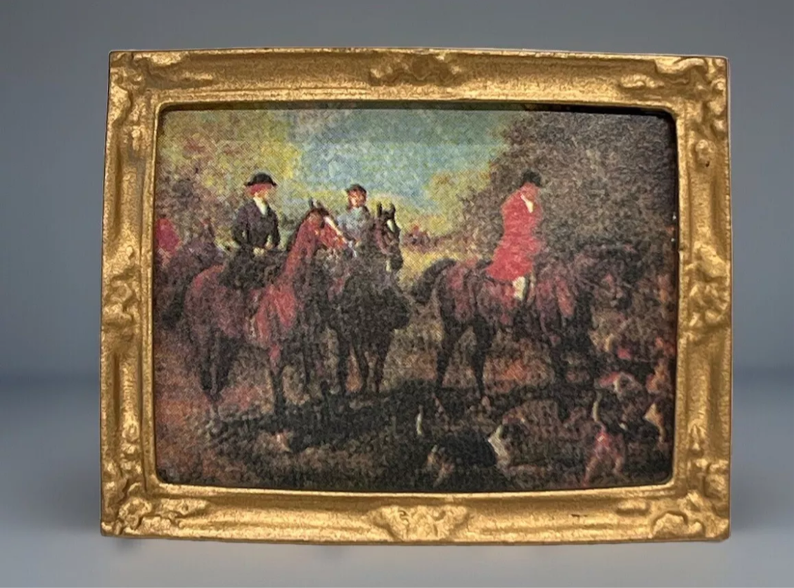 Dolls house print in frame