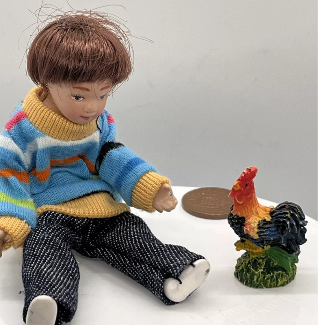 Dolls house cockerel resin