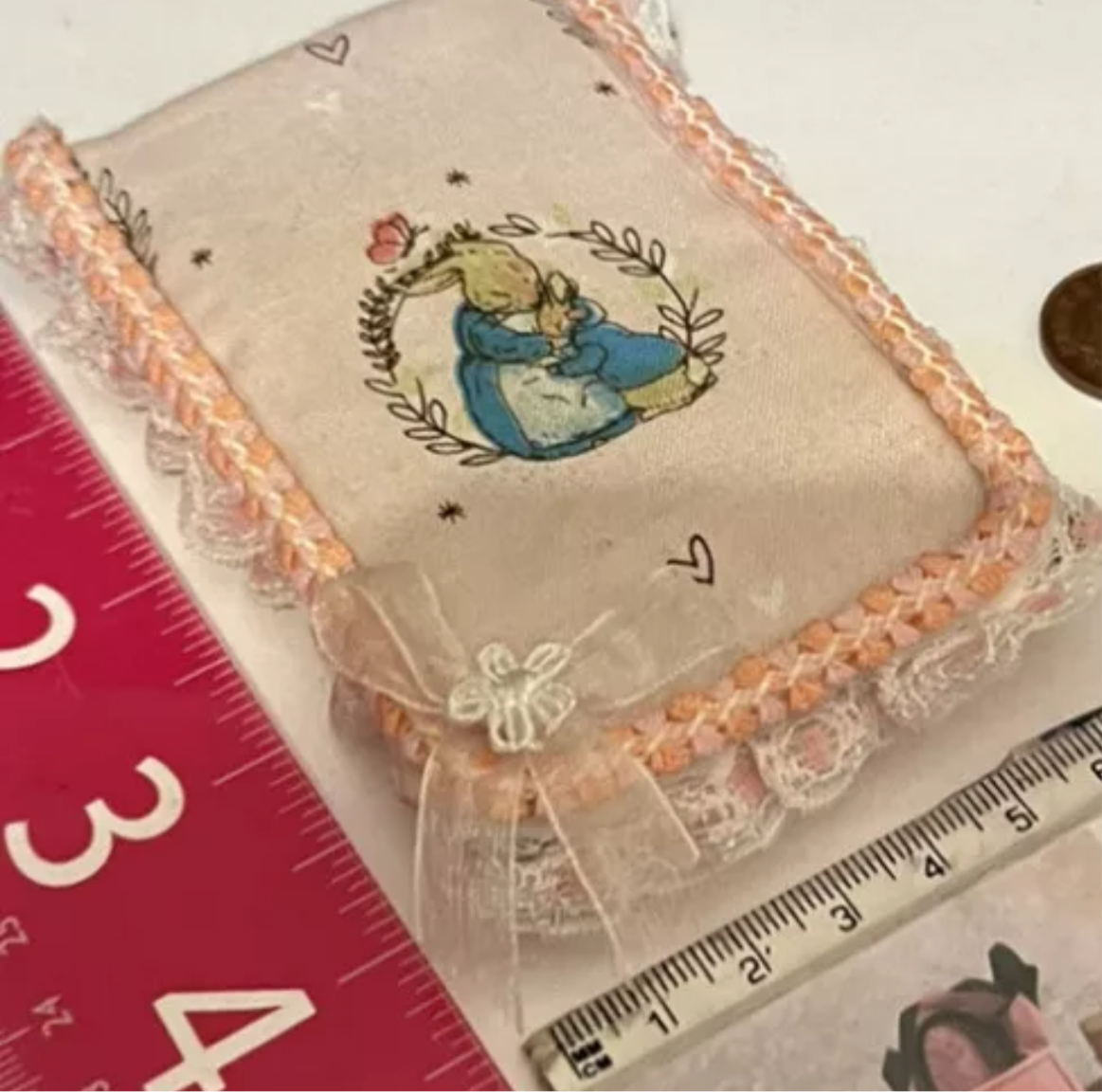 Dolls house Peter Rabbit quilted cot bedding