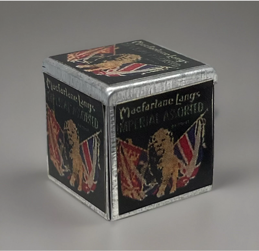 Dolls house coronation biscuit tin new