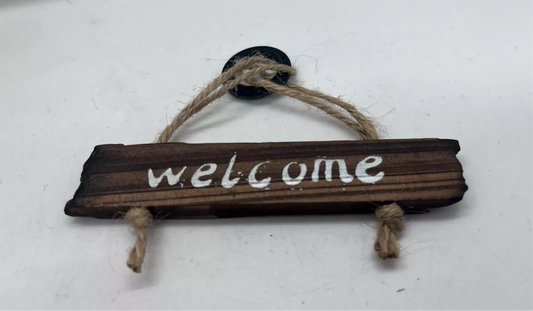 Dolls house large welcome sign new