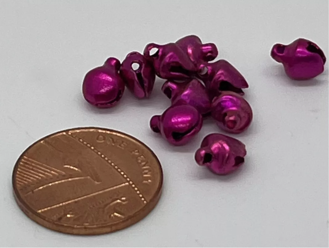 Dolls House Christmas tree baubles x 10 pink