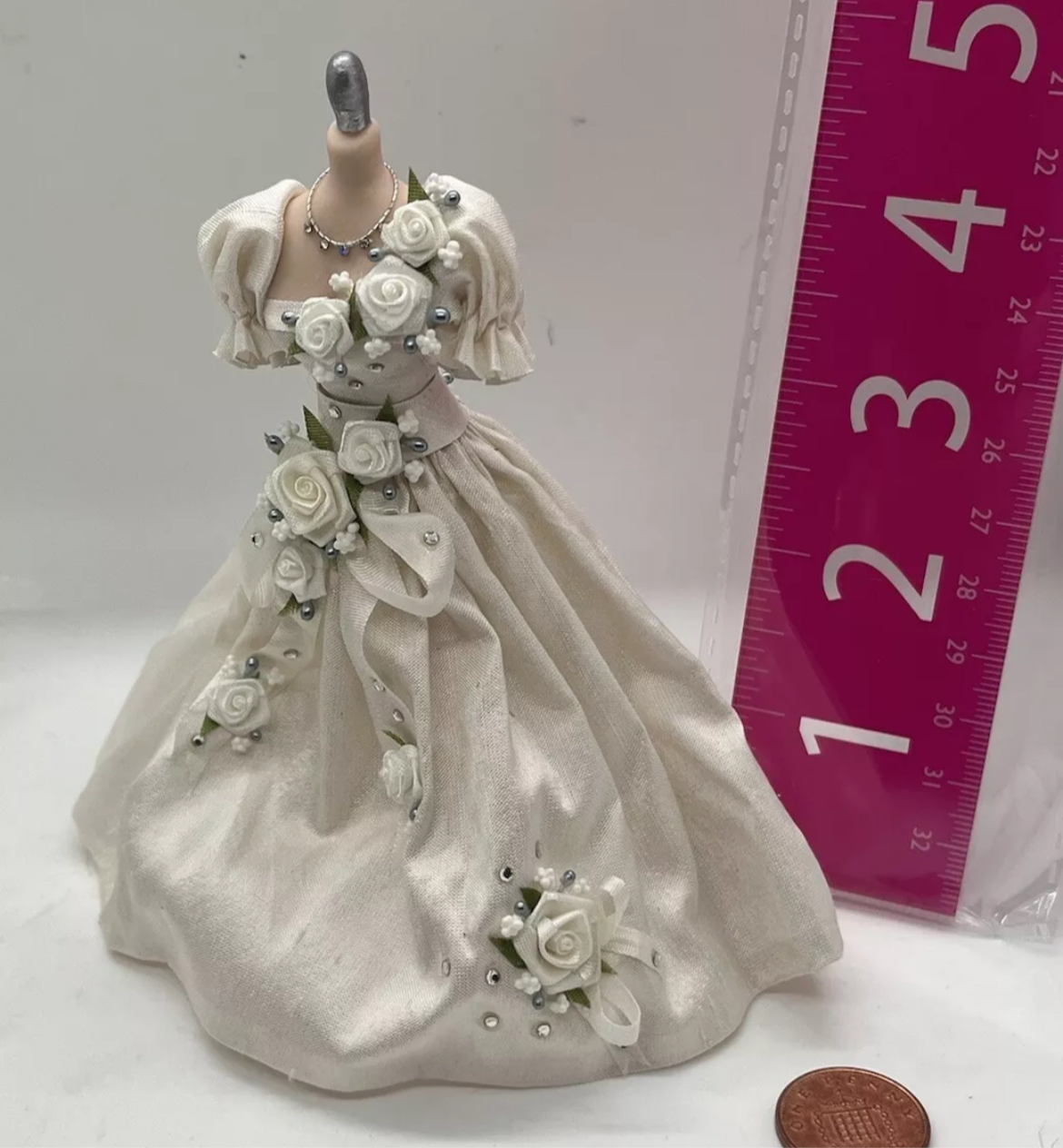 Dolls house mannequin bridal shop wedding