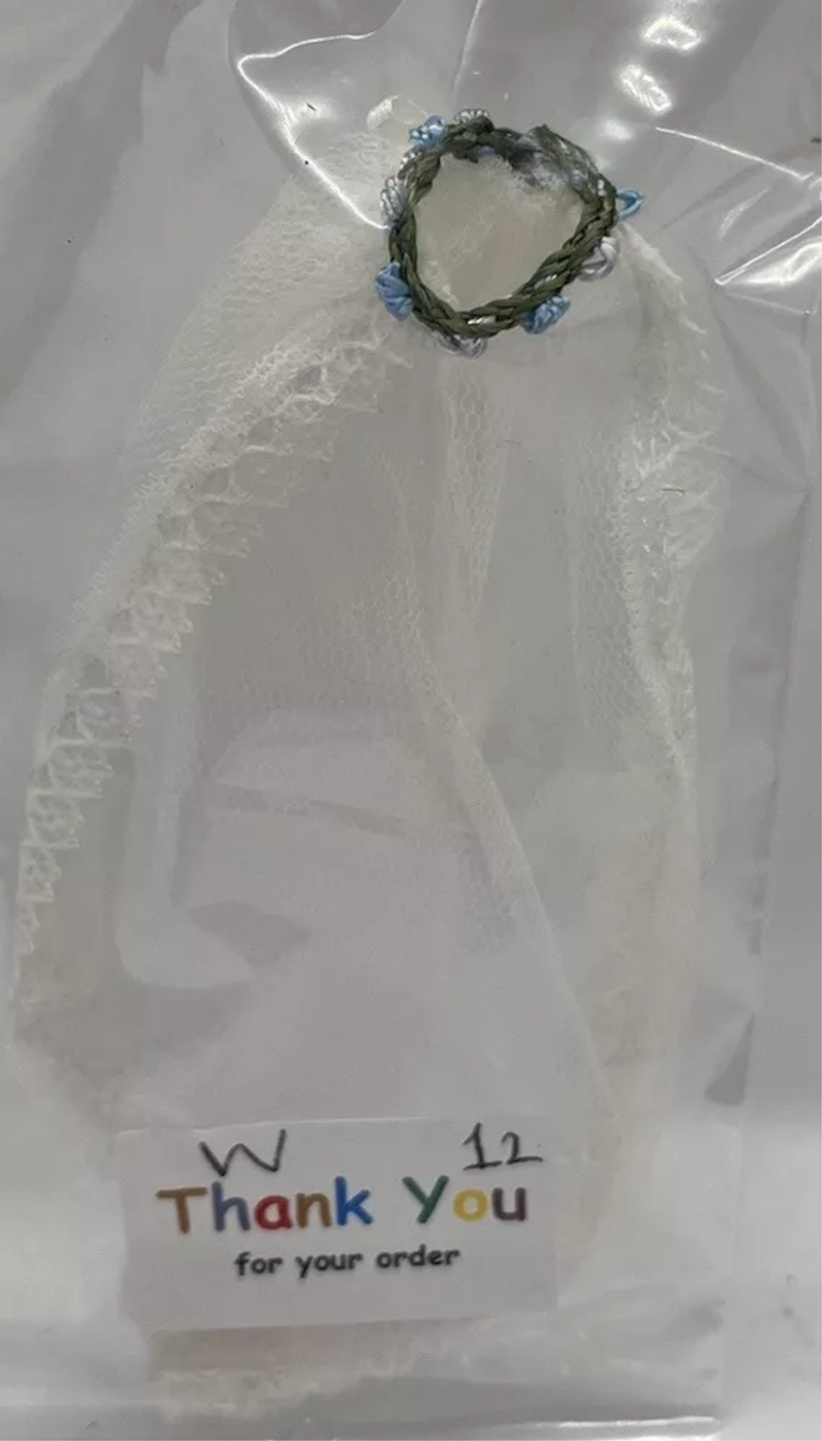 Dolls house wedding tiara and veil new