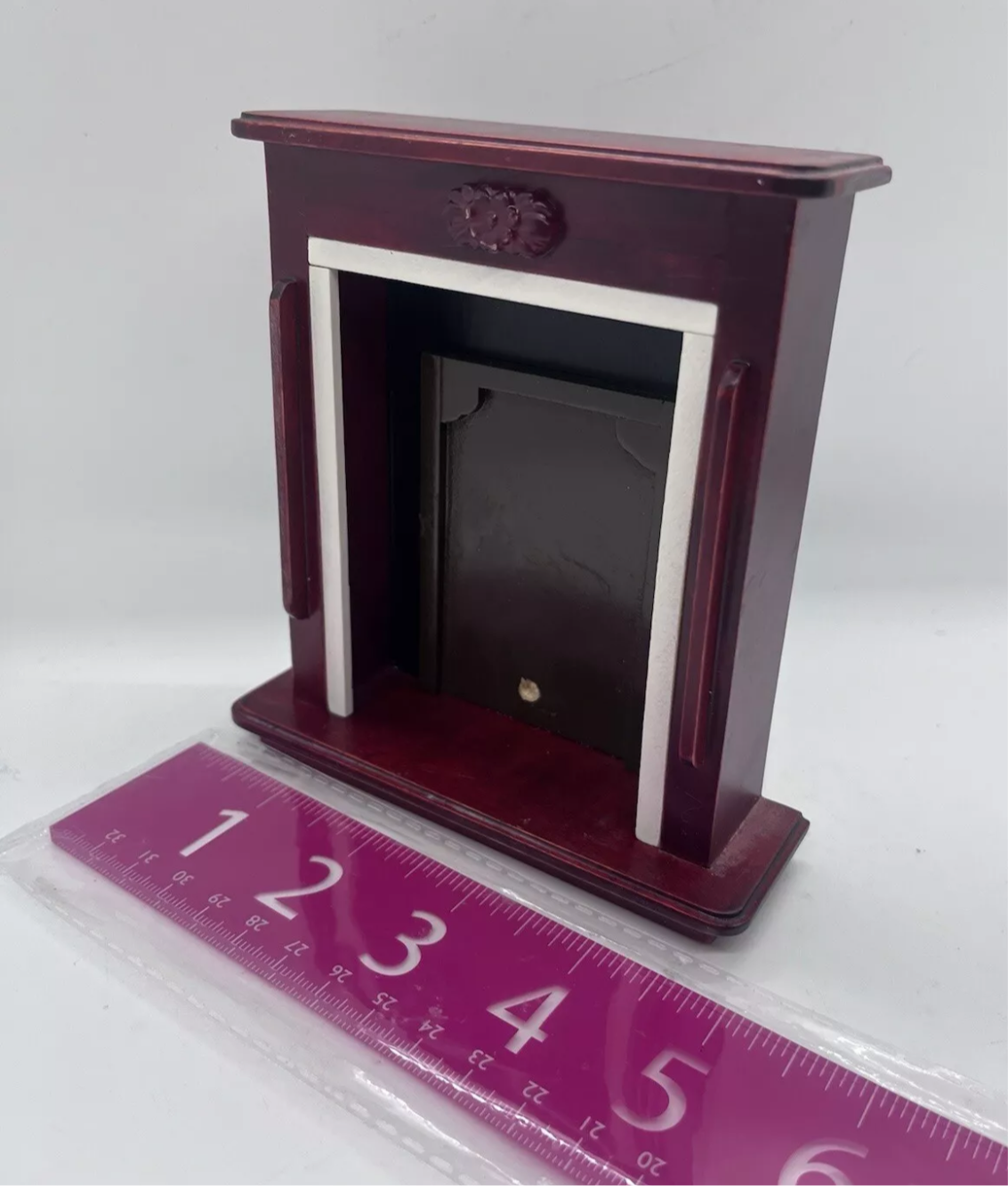 Dolls house wooden fire place tall