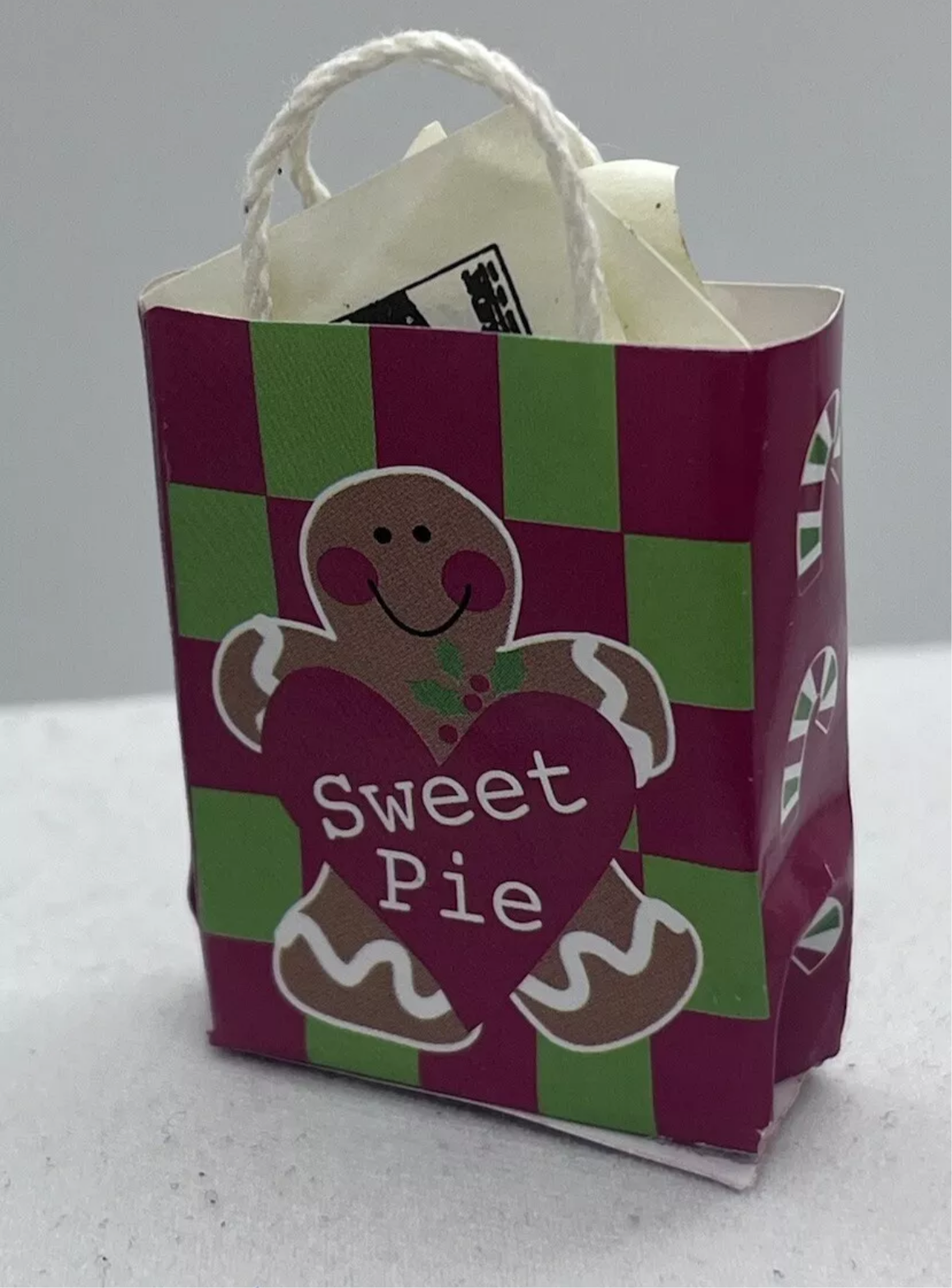 Dolls house Christmas gingerbread bag