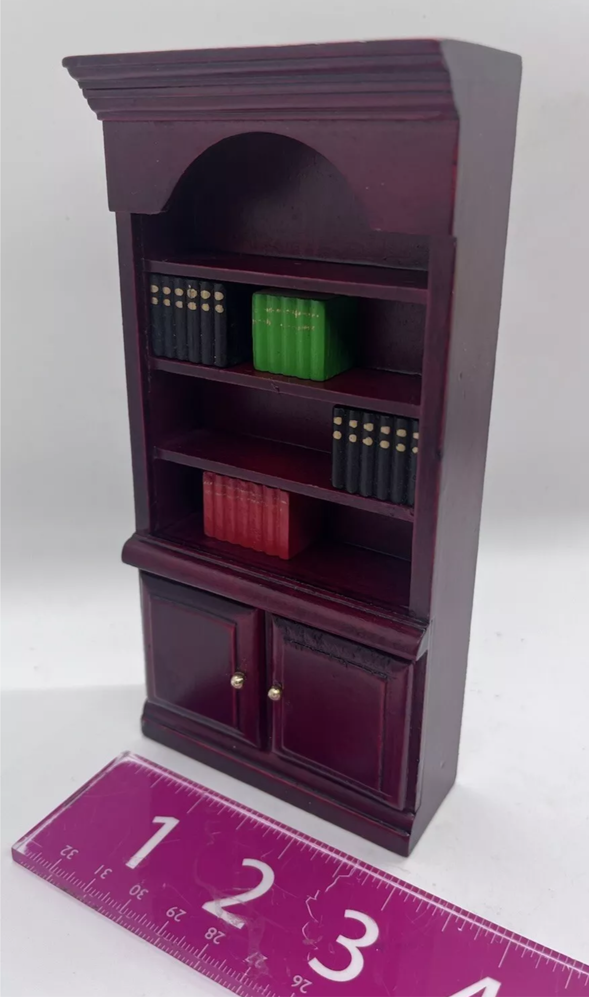 Dolls house bookcase with book blocks