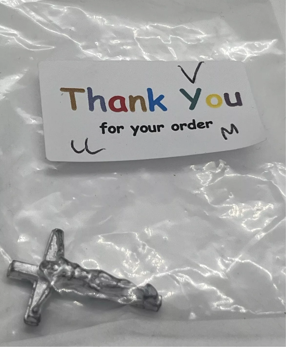 Dolls house crucifix for wall metal