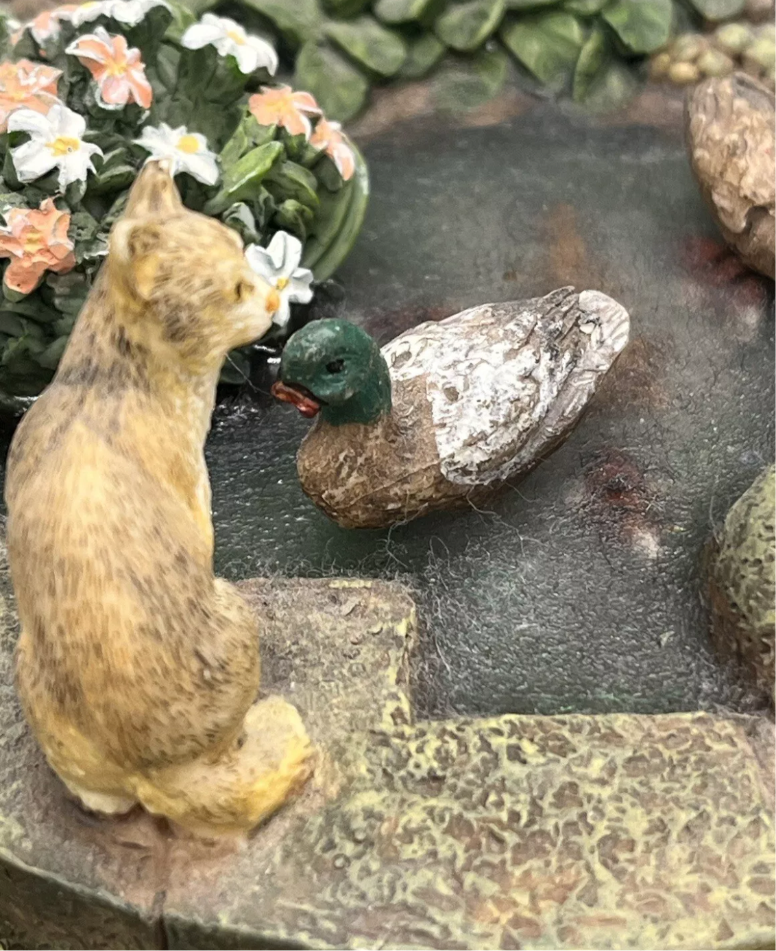 Dolls house raised pond resin reduced