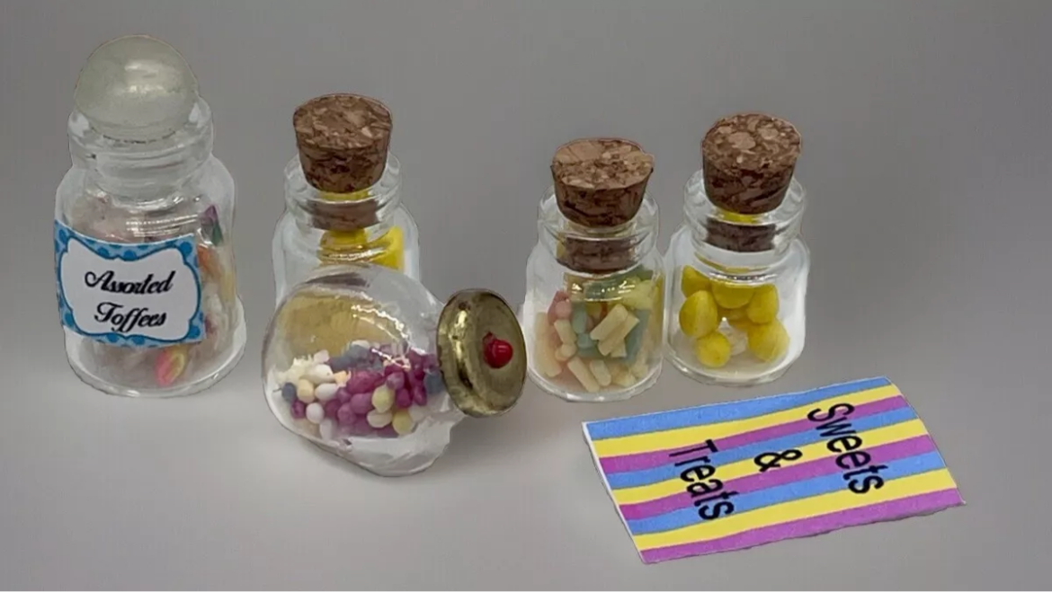 Dolls house sweet shop sweets set