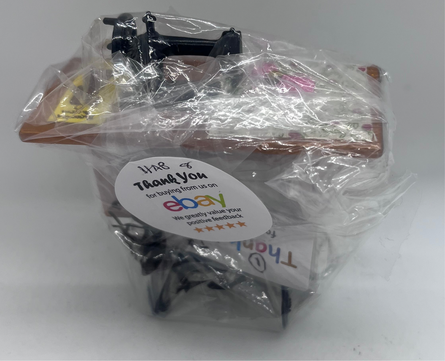 Dolls house sewing machine knitting haberdashery set