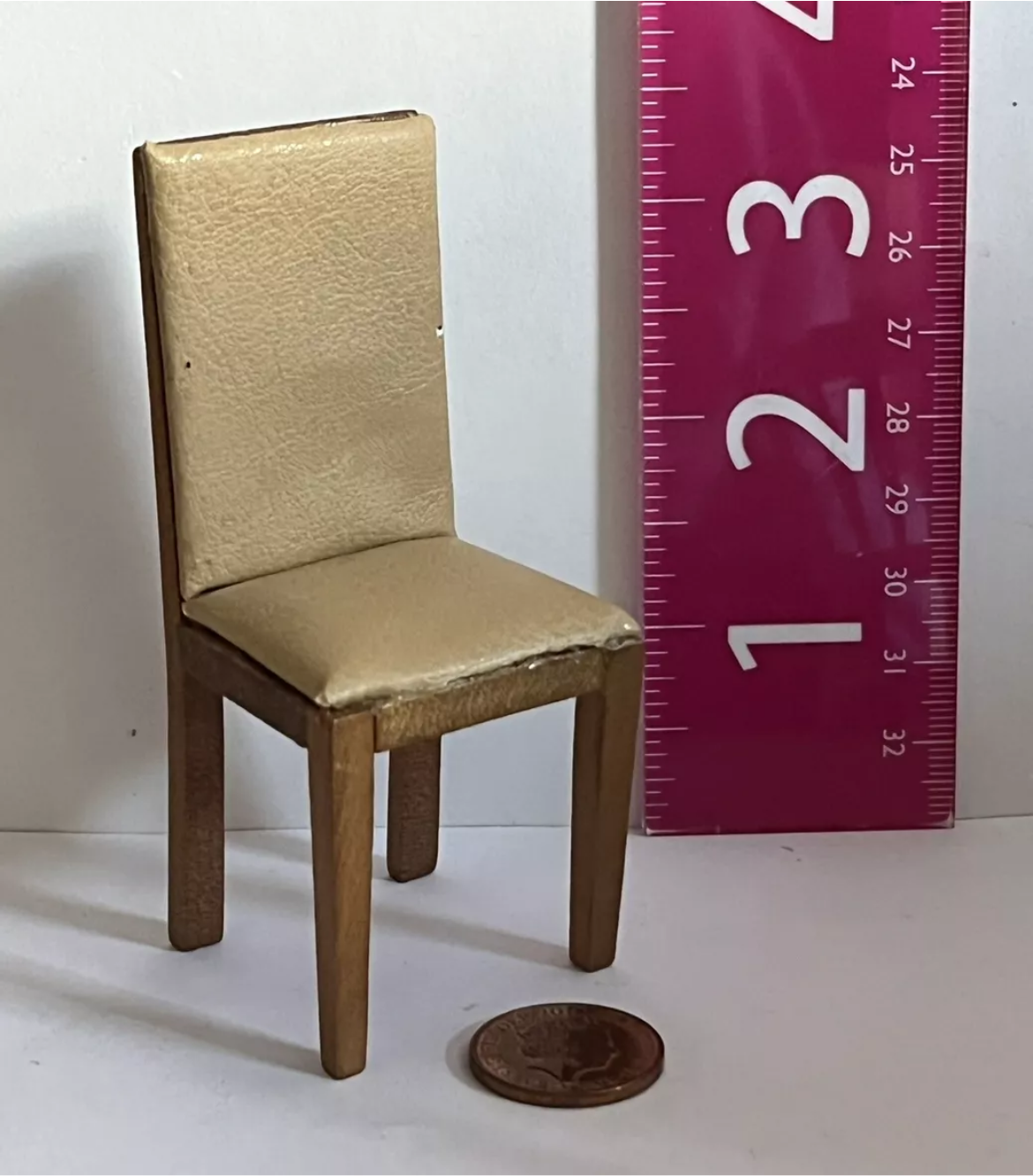 Dolls house chair modern padded wood