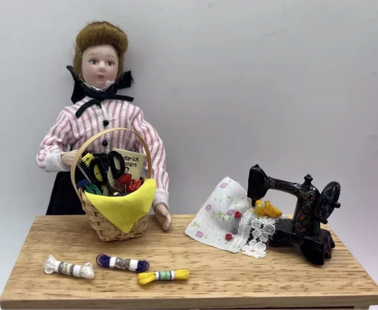 Dolls house sewing haberdashery set