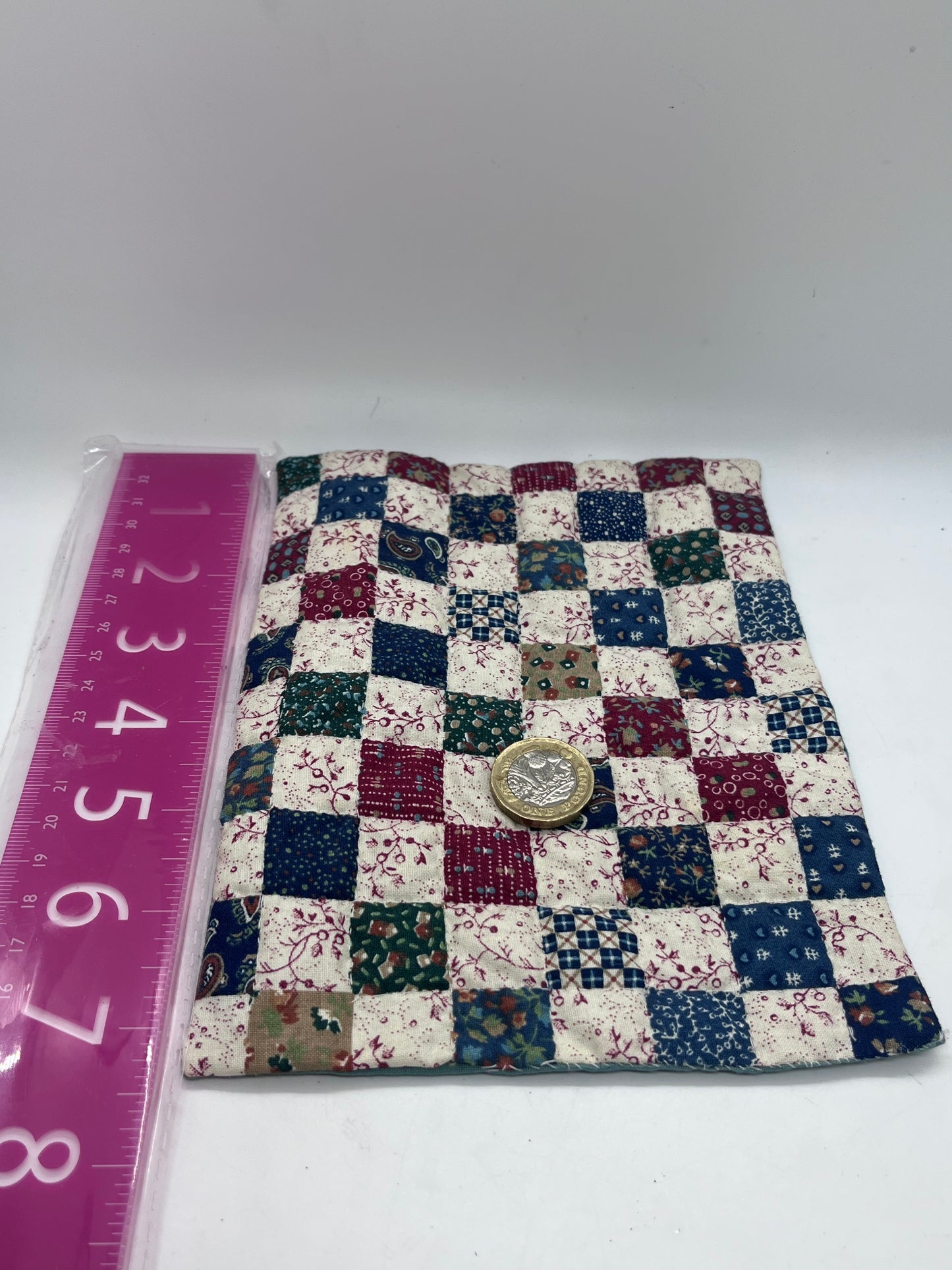 Dolls house bedding patchwork quilt double handmade??