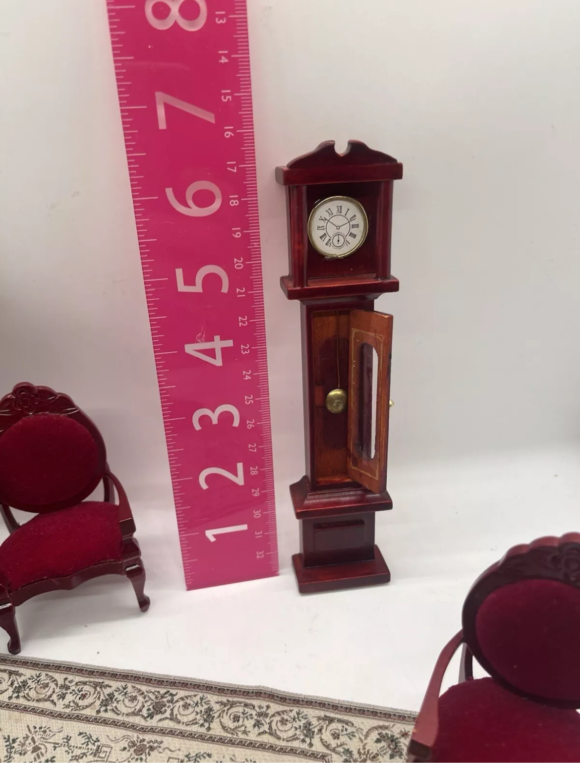 Dolls house Victorian lounge set & all accessories