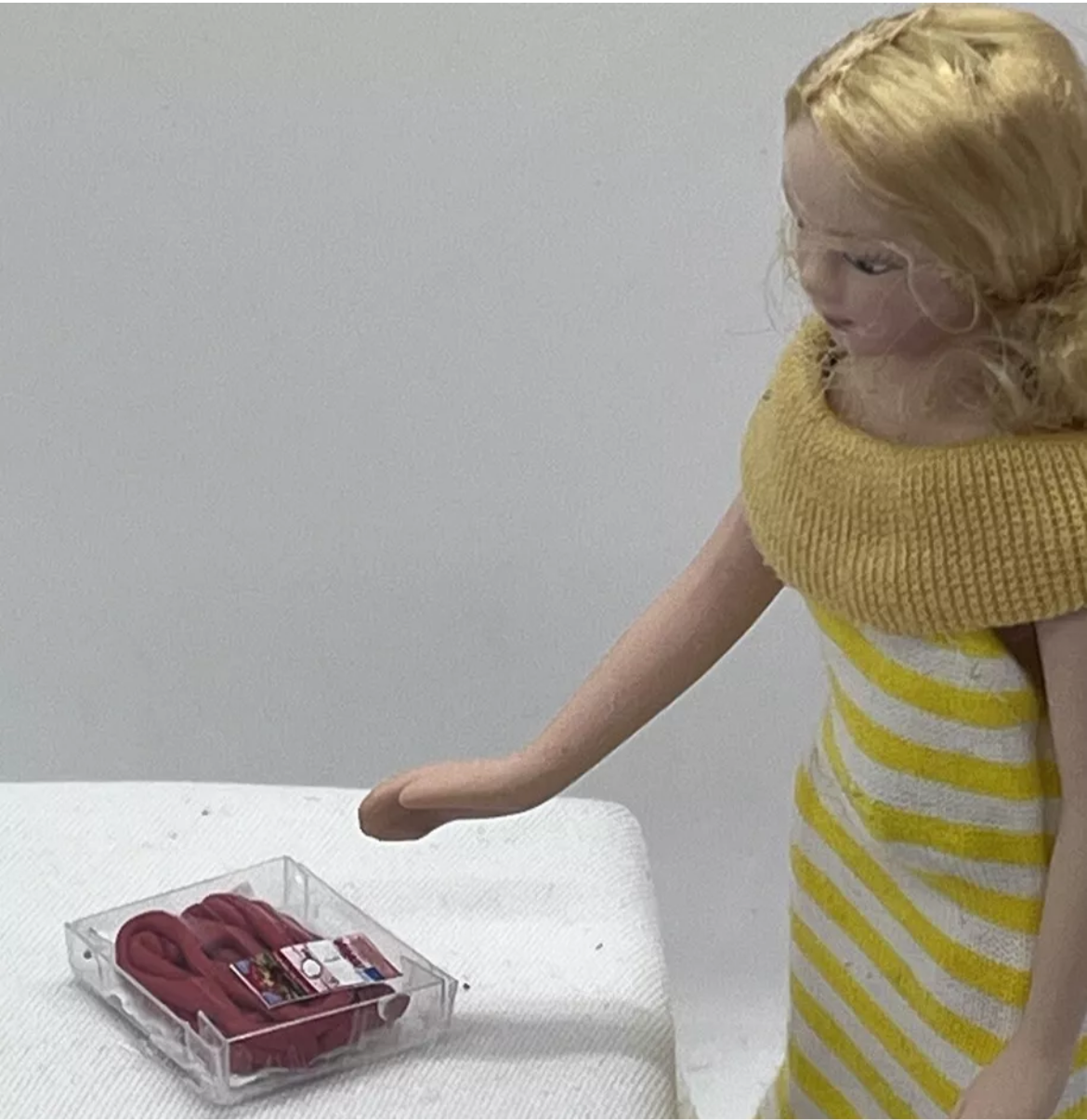 Dolls house food minced beef handmade new
