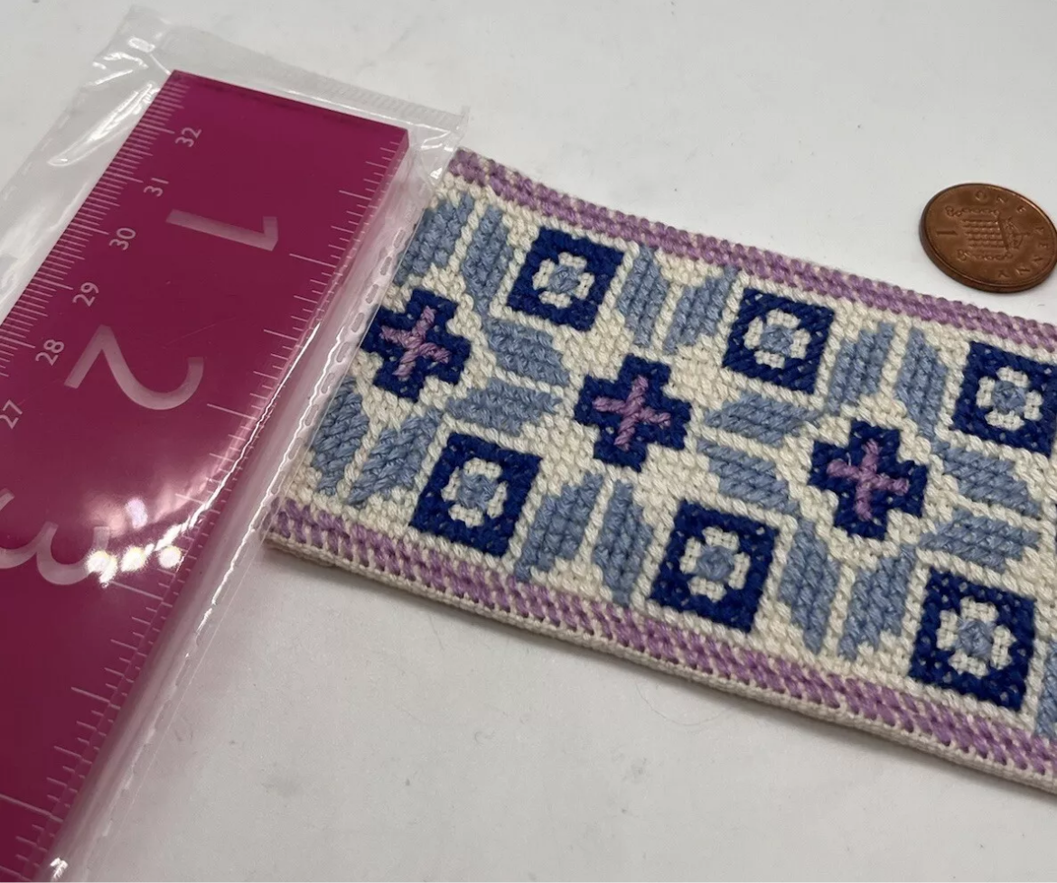 Dolls house needlework runner handmade