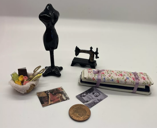 Dolls house sewing haberdashery set