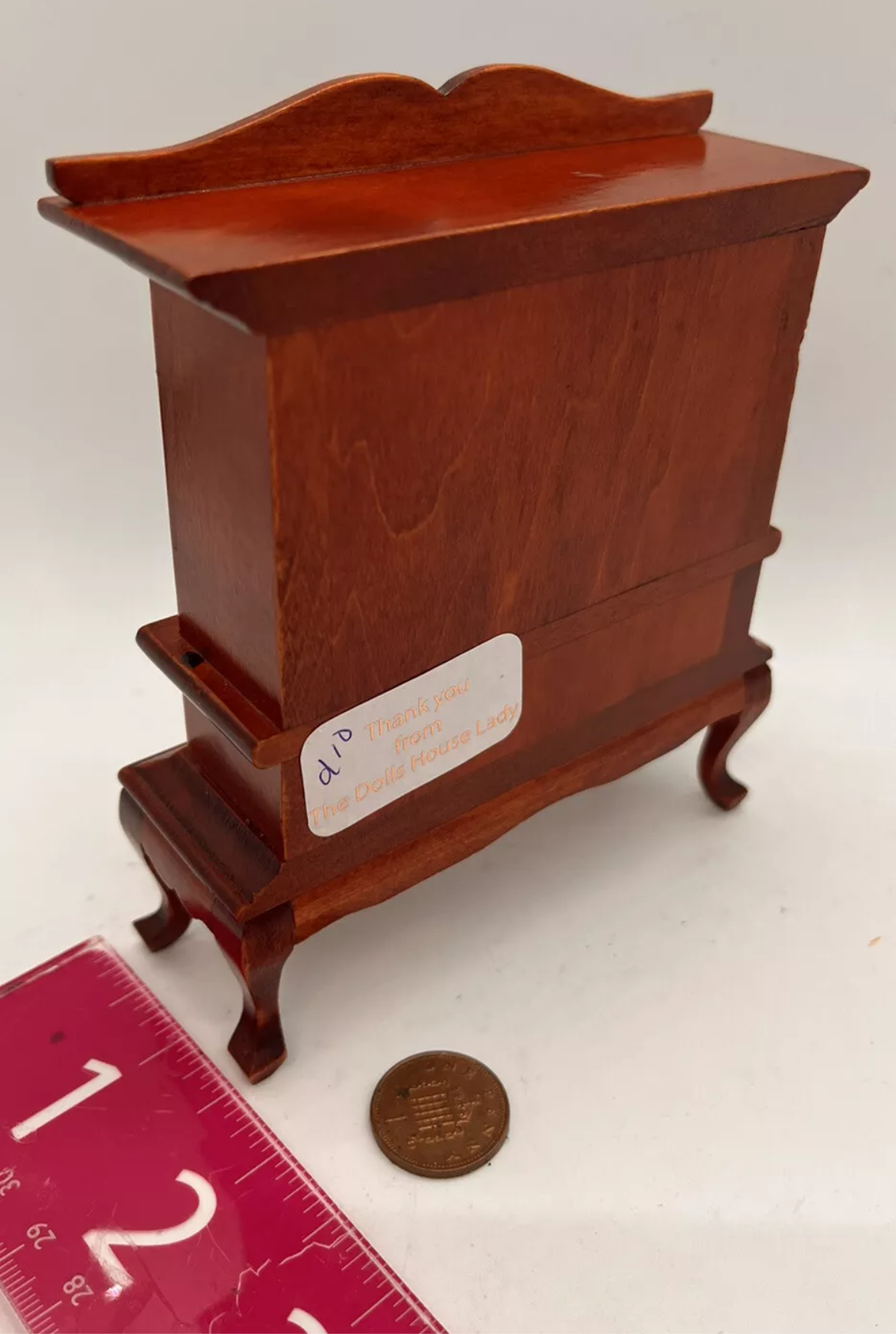 Dolls house Queen Anne display cabinet dresser