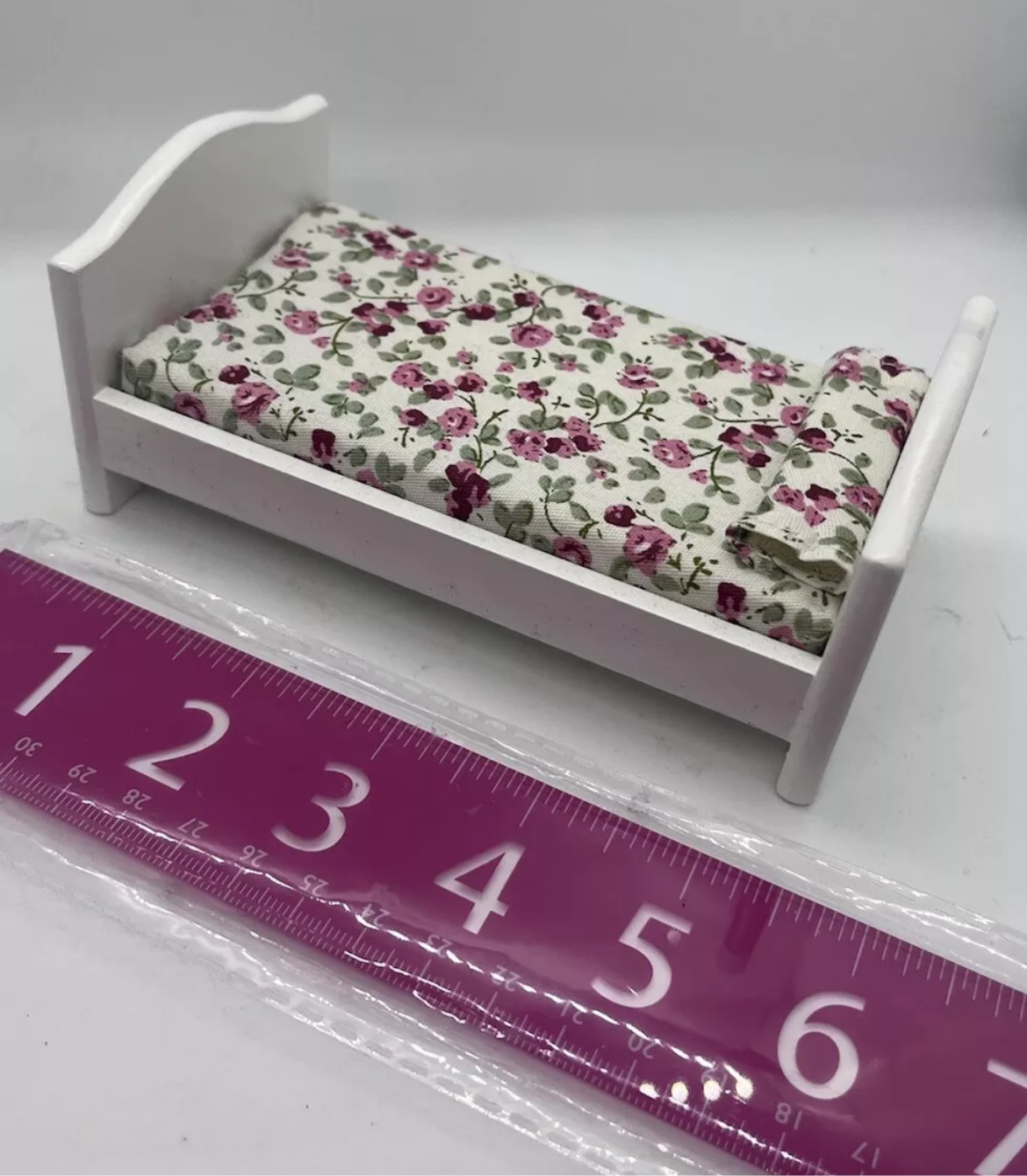 Dolls house small single bed white