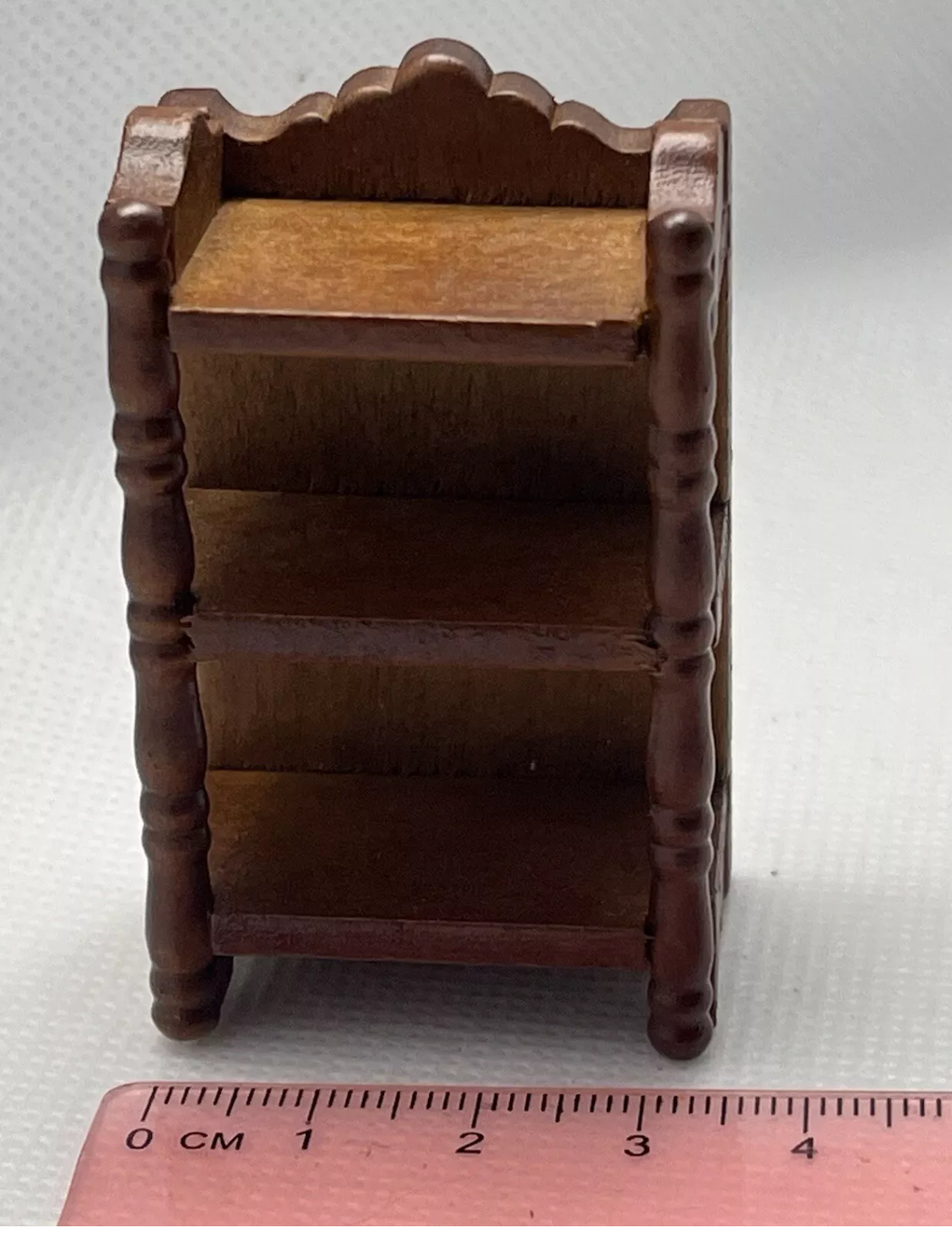 Dolls house wooden shelving unit