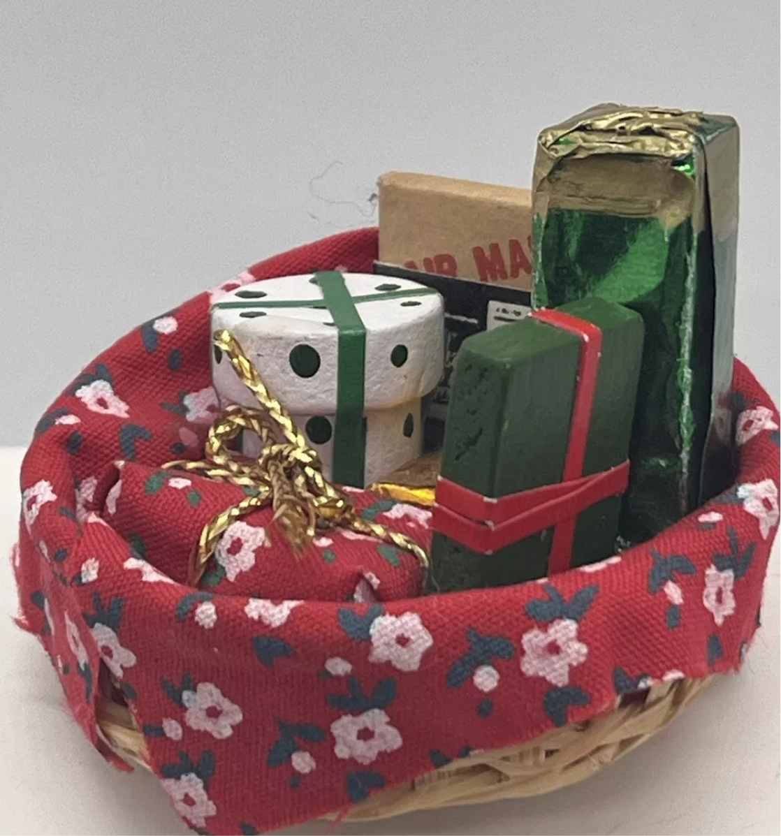 Dolls house Christmas basket