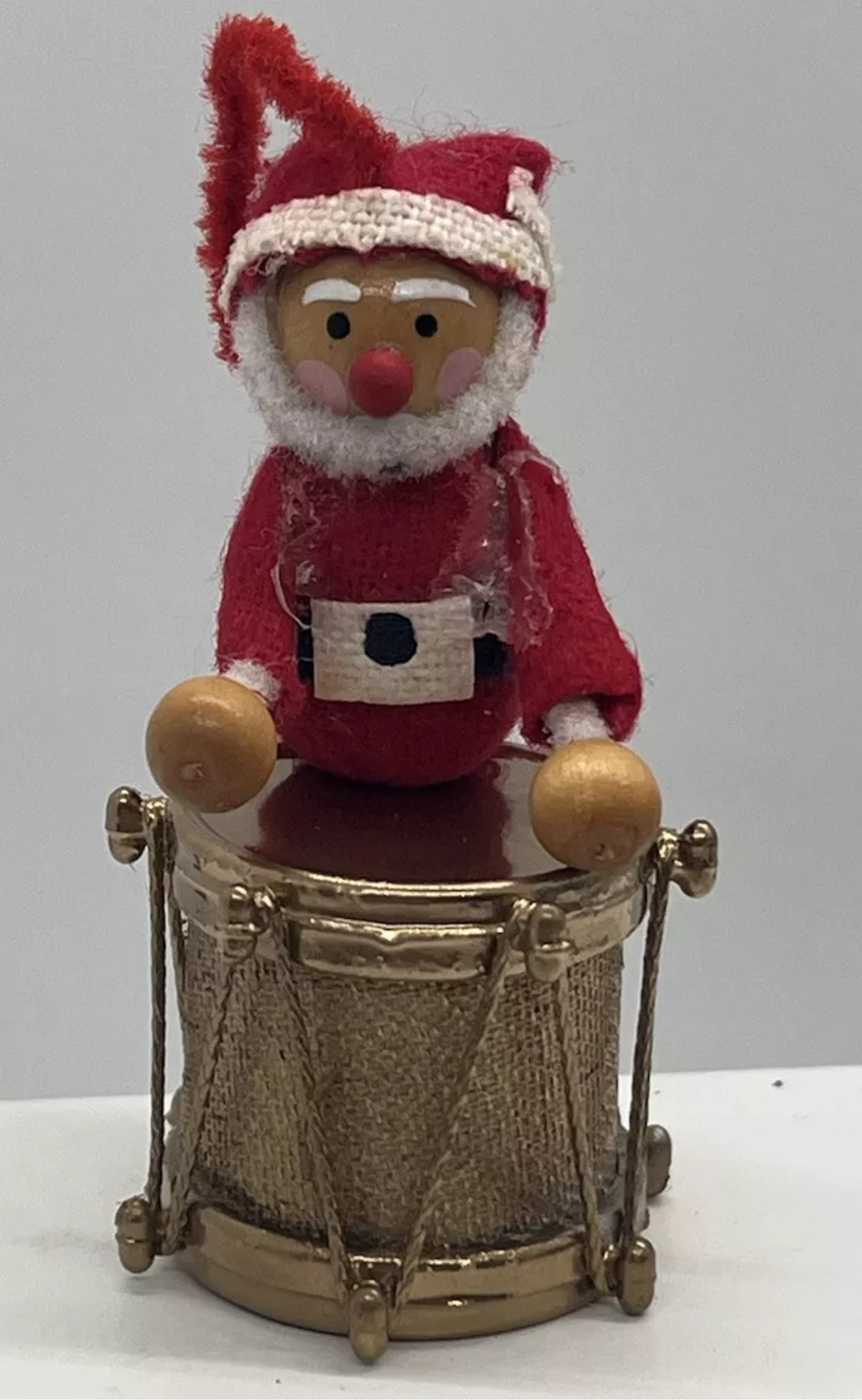 Dolls house Christmas drum & little santa