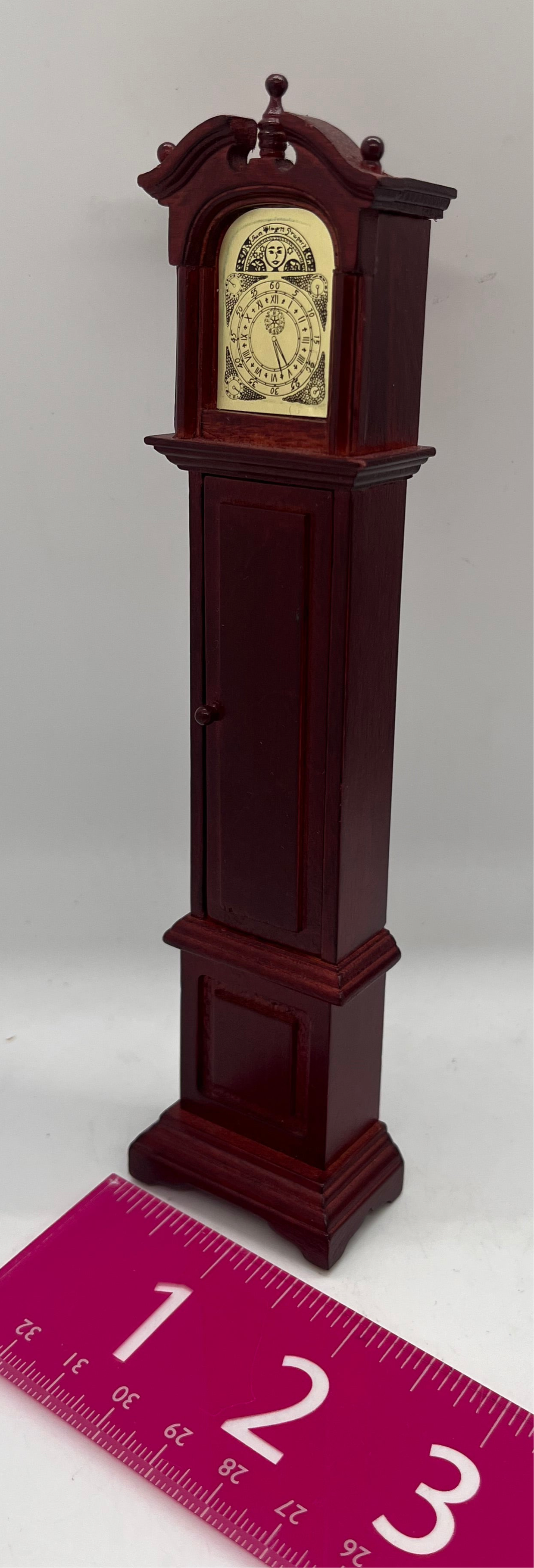 Dolls house Grandfather clock in 1/12th scale