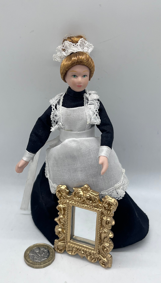 Dolls house metal framed ornate mirror