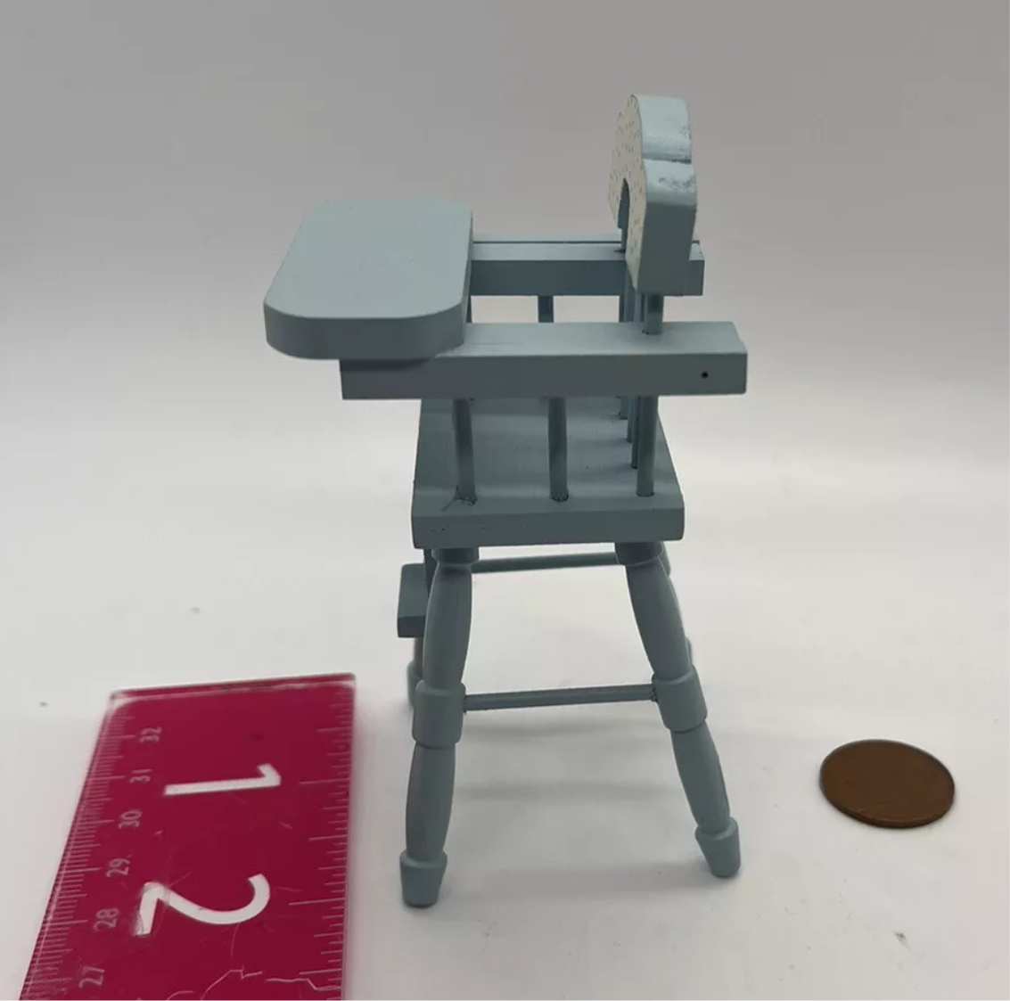 Dolls House high chair blue