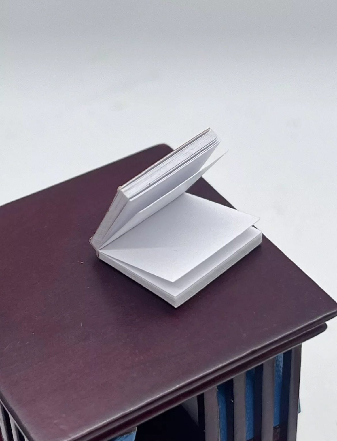 Dolls house revolving bookcase & books