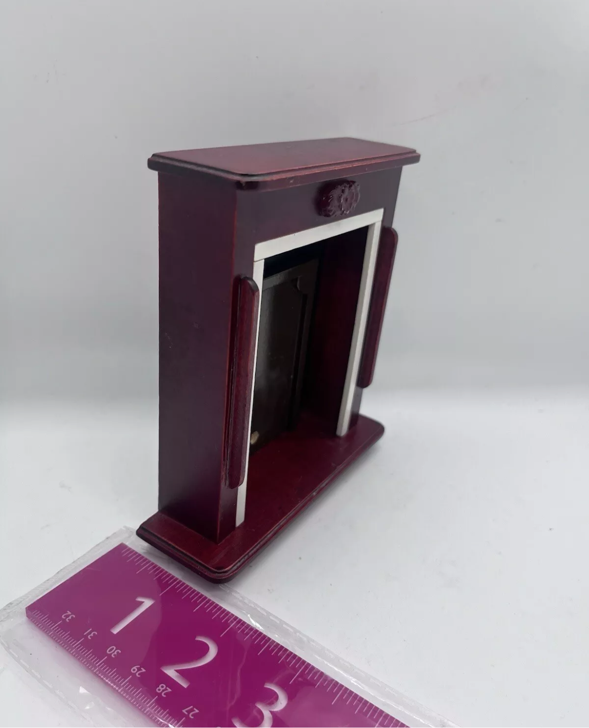 Dolls house wooden fire place tall