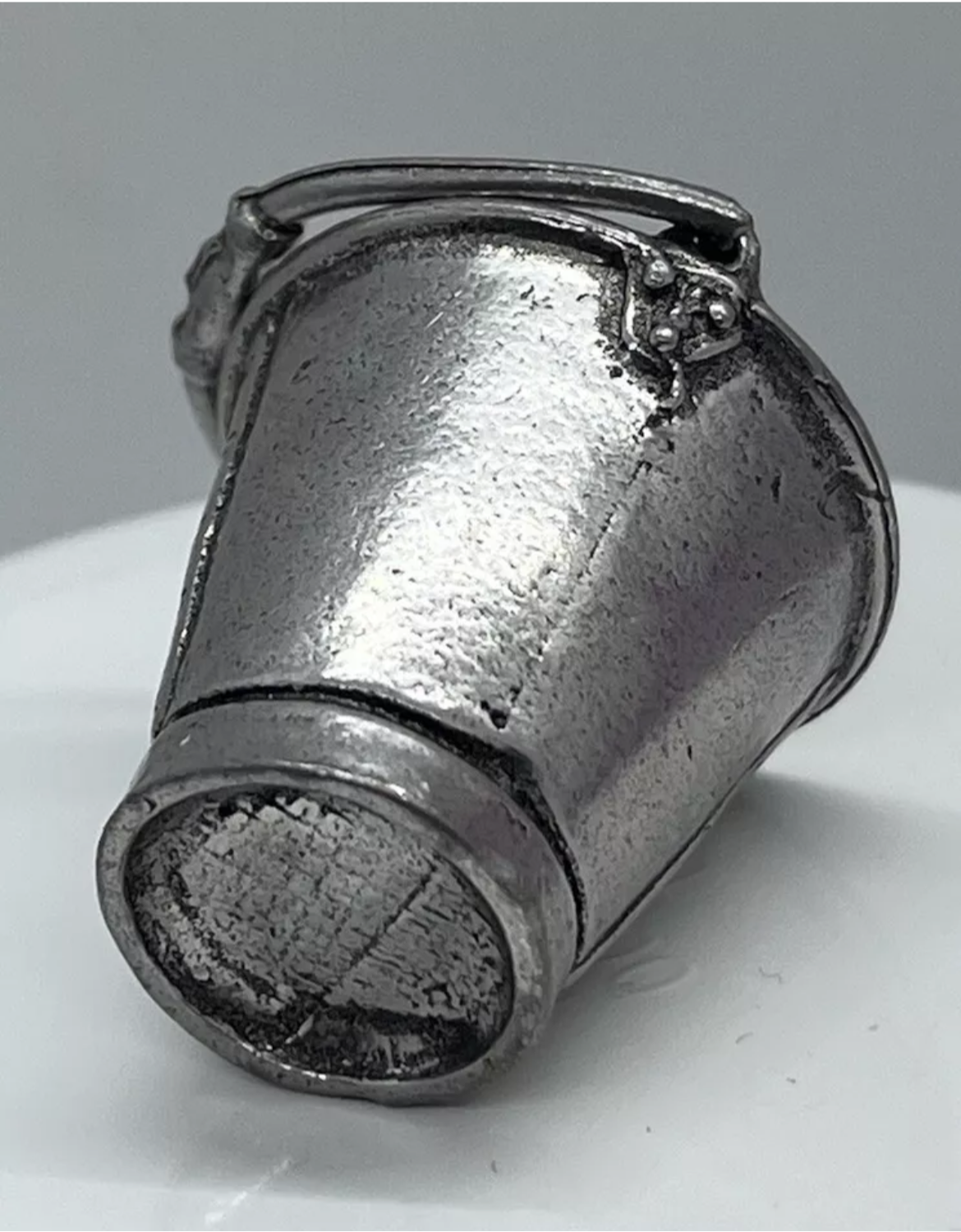 Dolls house pewter bucket
