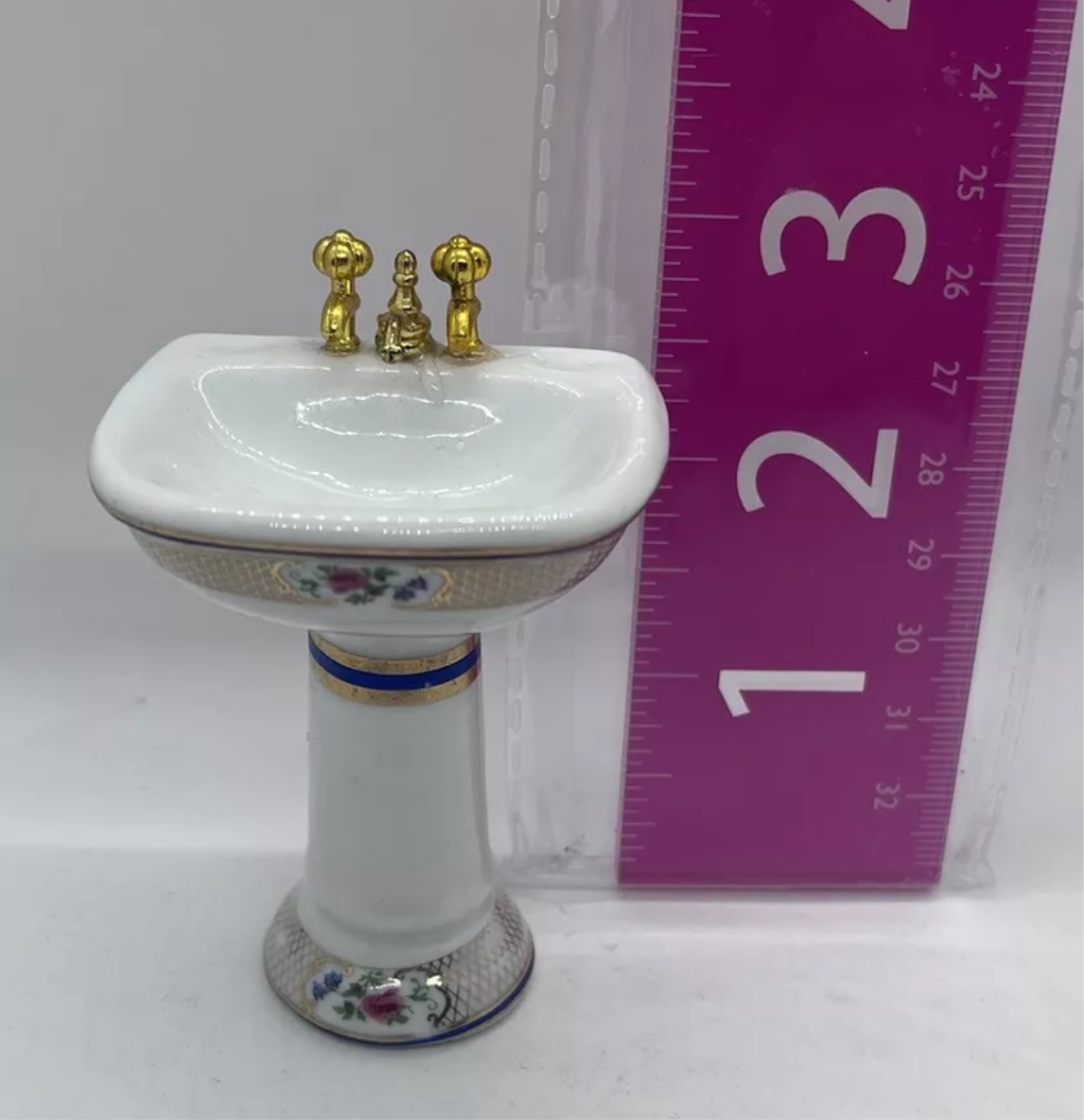 Dolls house porcelain sink