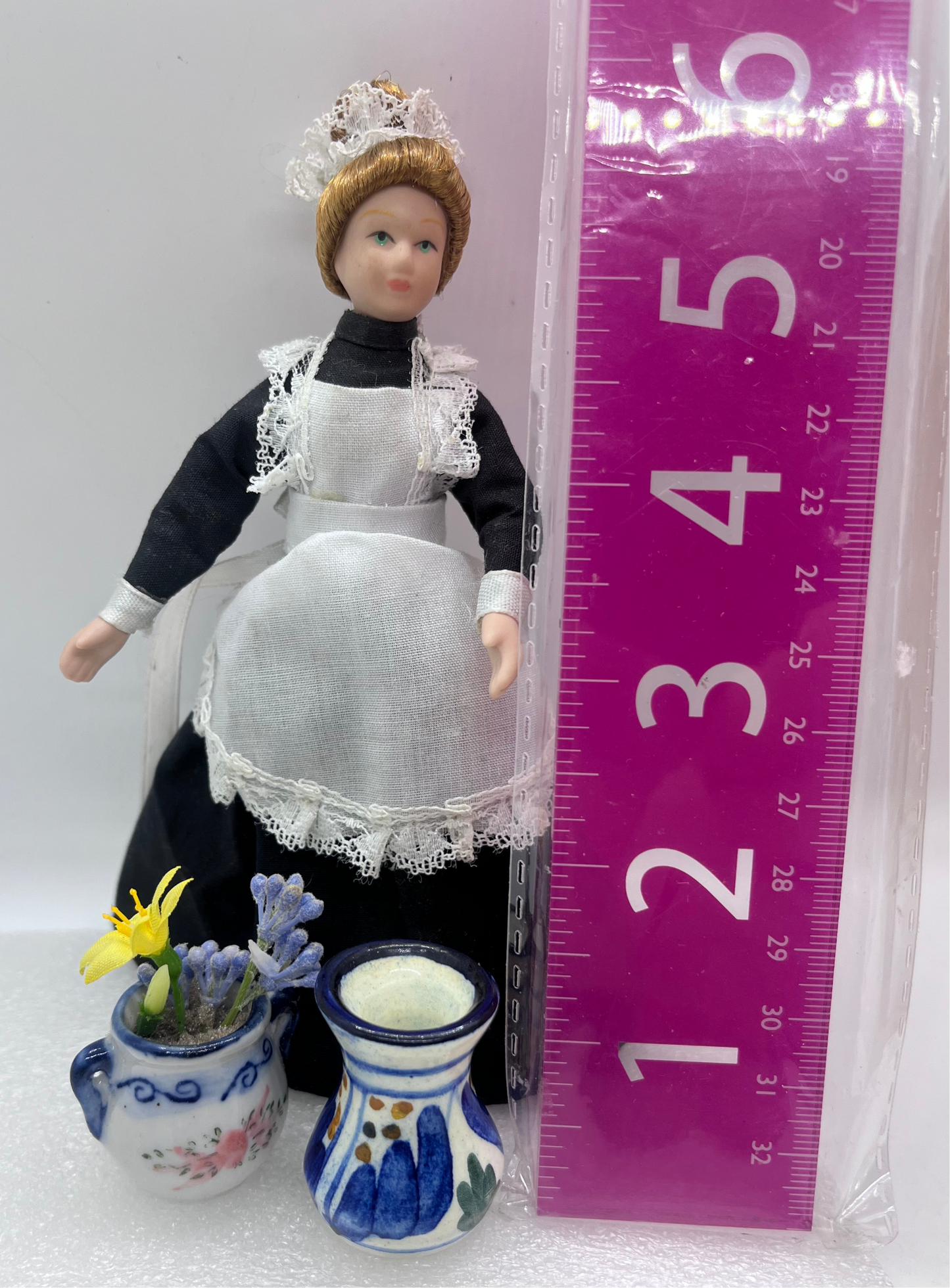 Dolls house large vases pair