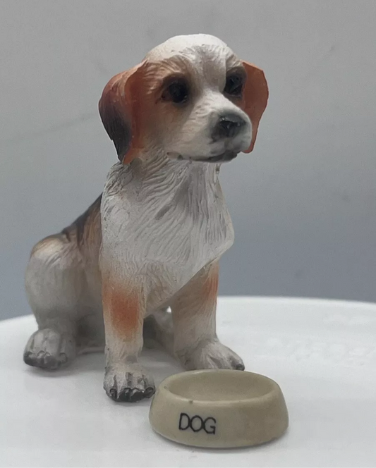 Dolls house large dog and bowl