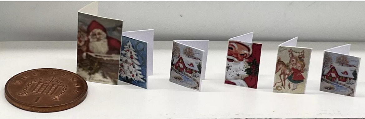Dolls house Christmas cards set of 6 NEW