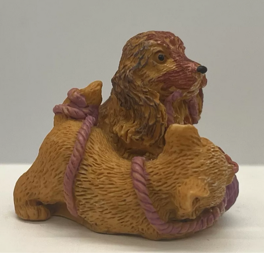 Dolls house cat and dog reduced resin