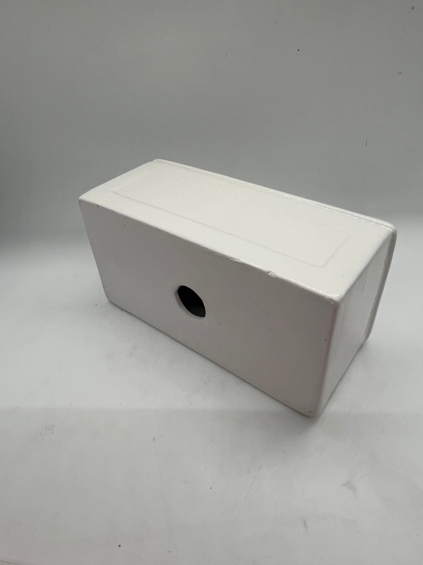 Dolls house ceramic bath rectangular white