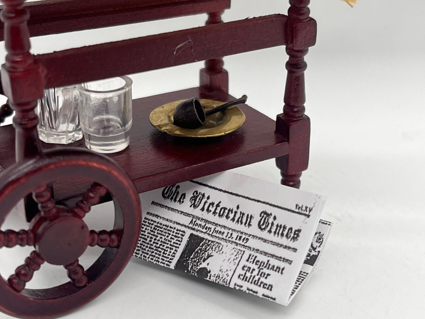 Dolls house gentleman’s trolly & all accessories