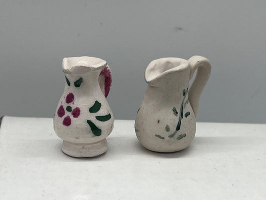 Dolls house jugs pair ceramic